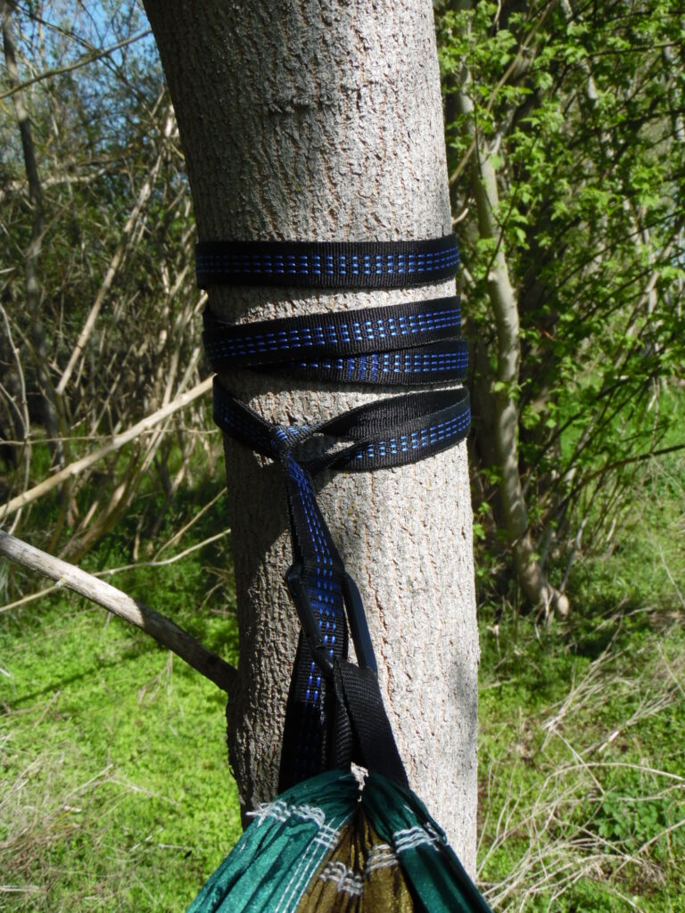 Tree straps are the best way of attaching the NaturFun hammock to trees