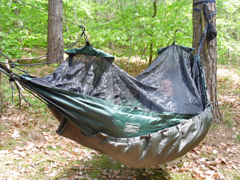 Snugpack Underquilt and DD Frontline hammock durint the test