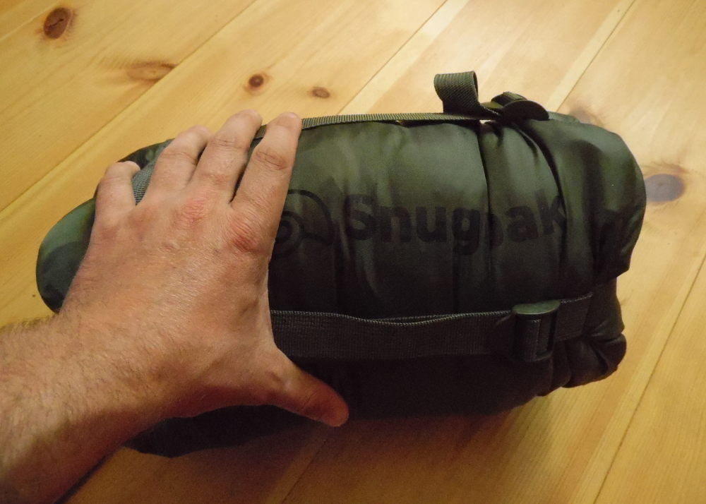 Size of the Snugpack underquilt in the pack sack